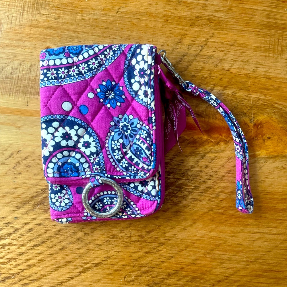 Vera Bradley Quilted Fold Wallet in Boysenberry
